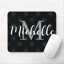 Personalisierter Name & Initialer Sternenexplosion Mousepad