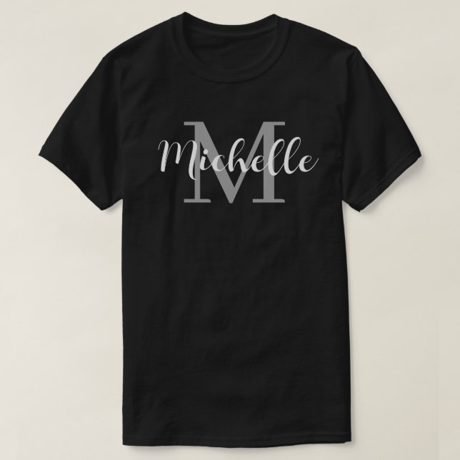 Personalisierter Name & Initialer Sternenexplosion T-Shirt (Design vorne)