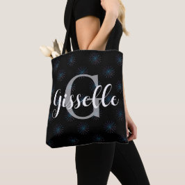 Personalisierter Name & Initialer Sternenexplosion Tasche
