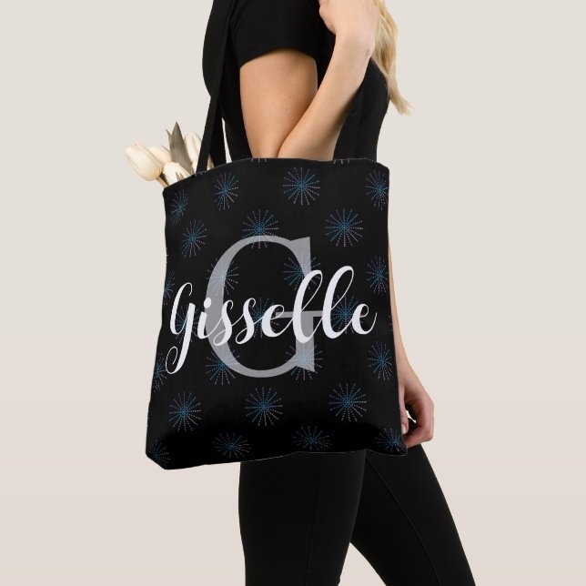 Personalisierter Name & Initialer Sternenexplosion Tasche (Von Nahem)