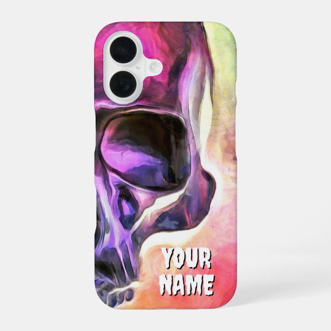 Personalisierter Name. iPhone 16 Hülle (Rückseite)