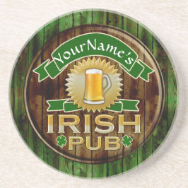 Personalisierter Name Irish Pub Sign St. Patrick's Untersetzer