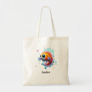 Personalisierter Name Japanischer Koi Fisch Tragetasche