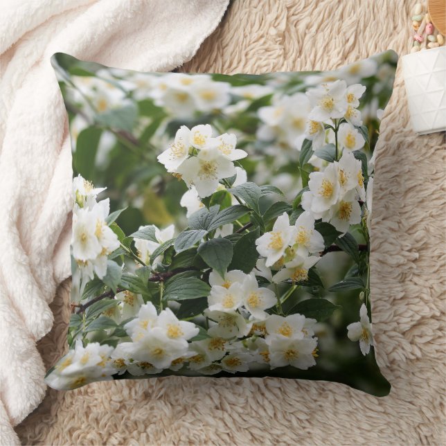 Personalisierter Name Jasmine Blume Kissen Kissen (Decke)