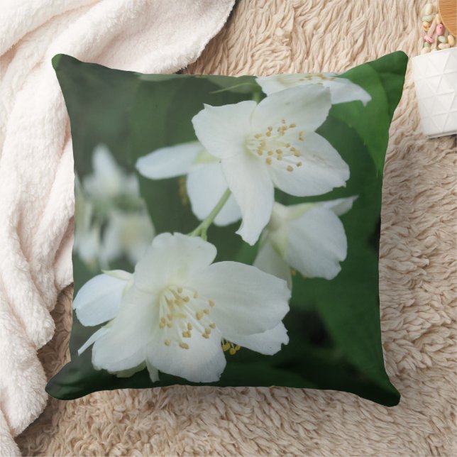 Personalisierter Name Jasmine Blume Kissen Kissen (Decke)