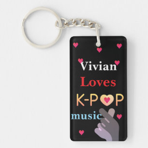 Personalisierter Name K-Pop Schlüsselanhänger