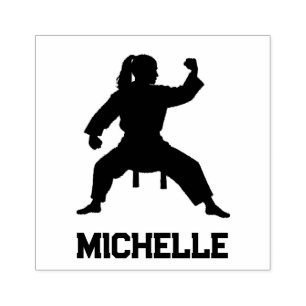 Personalisierter Name Karate / Taekwondo / Judo Gummistempel