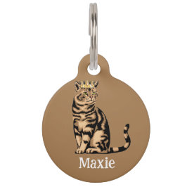Personalisierter Name & Keine Telefon Orange Tabby Haustiermarke