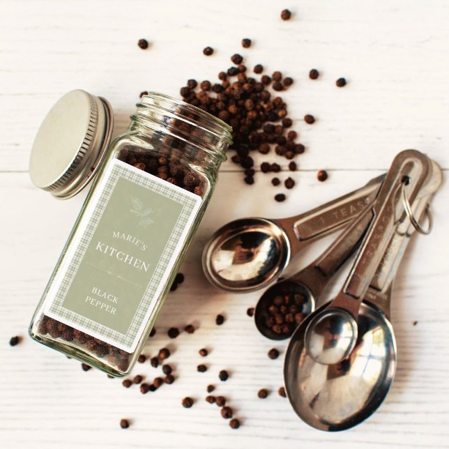 Personalisierter Name Kitchen Spice Jar Labels (Von Creator hochgeladen)
