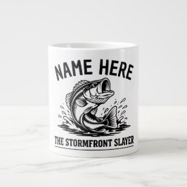 Personalisierter Name Klassischer Bassfisch-Sturm Jumbo-Tasse