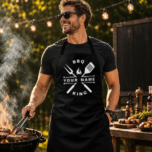 Personalisierter Name König des BBQ-Vaters Schürze