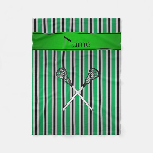 Personalisierter Name Lacrosse Fleecedecke (Vorderseite)