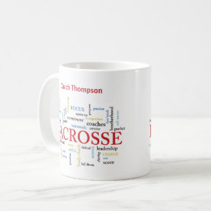 Personalisierter Name Lacrosse-Trainer Dankesworte Kaffeetasse