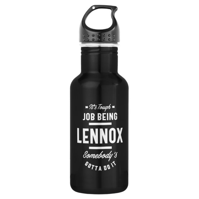 Personalisierter Name Lennox Geburtstag Edelstahlflasche (Vorderseite)