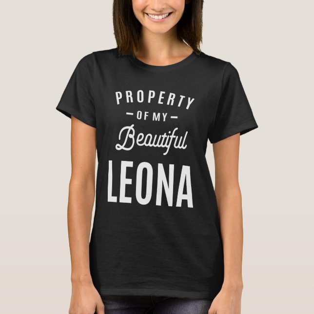 Personalisierter Name Leona T-Shirt (Vorderseite)