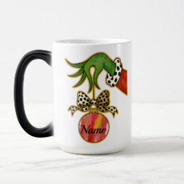 personalisierter Name Leopard-Bogen-Papagei-Orname Verwandlungstasse