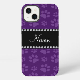 Personalisierter Name lila Hundepapiere iPhone Hülle