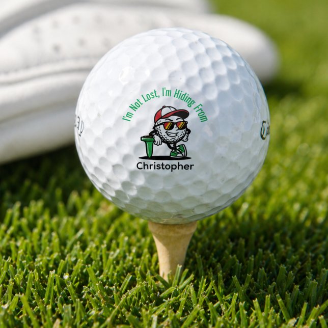Personalisierter Name Lustig Golfball (Funny Personalized Golf Ball for your favorite golfer. Amusing way to identify your golf ball. )