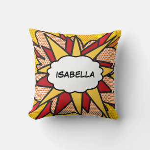 Personalisierter Name Lustig Moderner Cooler Comic Kissen
