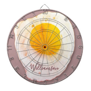 Personalisierter Name Lustige Retro-Essensliebhabe Dartscheibe
