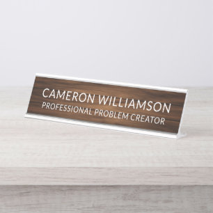 Personalisierter Name Lustiger Bürohumor Professio Schreibtischnamensplakette