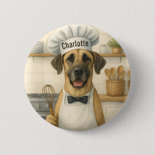 Personalisierter Name Lustiger Great Dane Hund Koc Button