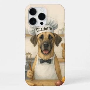Personalisierter Name Lustiger Great Dane Hund Koc iPhone 16 Pro Max Hülle