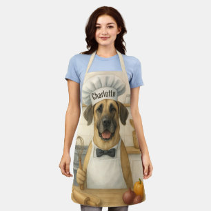 Personalisierter Name Lustiger Great Dane Hund Koc Schürze