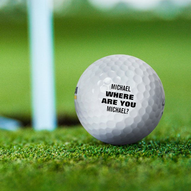 Personalisierter Name Lustiger Verlust Golfball (Von Creator hochgeladen)