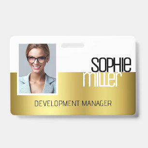 Personalisierter Name Luxus Golden Gradient Trendy Ausweis