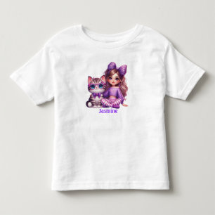 Personalisierter Name Mädchen Kleinkind T-shirt