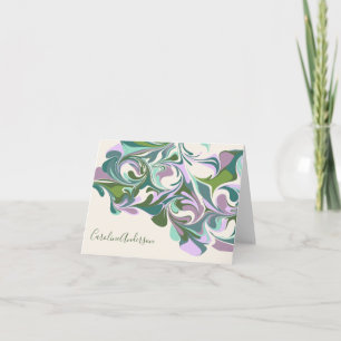 Personalisierter Name Marble Swirl Lila grün