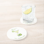 Personalisierter Name Margarita Prost II Getränkeuntersetzer<br><div class="desc">Untersetzer.  Margarita.  Prost.  Personalisierte Namen.  Hochzeitsgeschenk.  Einzugsgeschenk.  Neues Pool-Geschenk.  Weißer Hintergrund.</div>