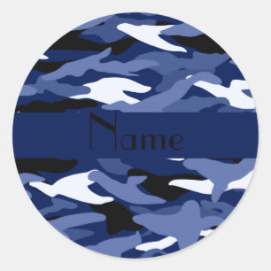 Personalisierter Name Marine Runder Aufkleber