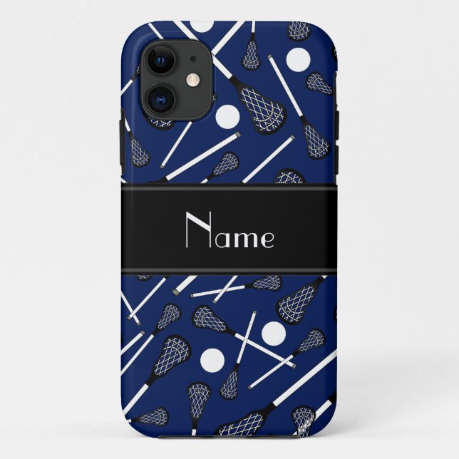 Personalisierter Name Marineblau Case-Mate iPhone Hülle (Rückseite)