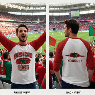 Personalisierter Name Marokkanische Flagge Stern P T-Shirt