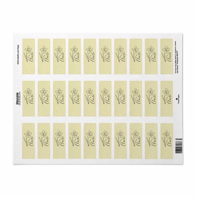 Personalisierter Name März daffodia Geburtsname Bl (Vorne)