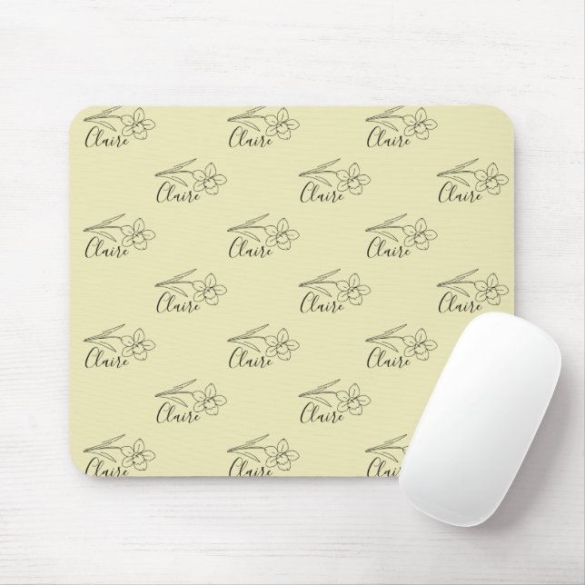 Personalisierter Name März daffodia Geburtsname Bl Mousepad (Mit Mouse)