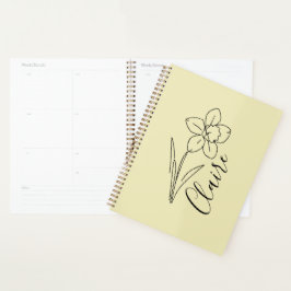 Personalisierter Name März daffodia Geburtsname Bl Planer