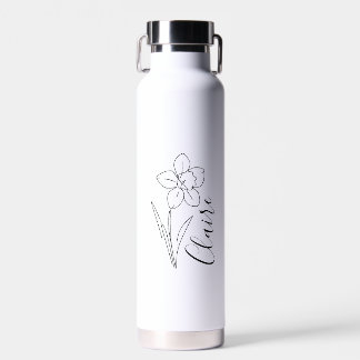 Personalisierter Name März daffodia Geburtsname Bl Trinkflasche
