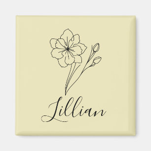 Personalisierter Name März jonquil Geburtsname Blu Magnet