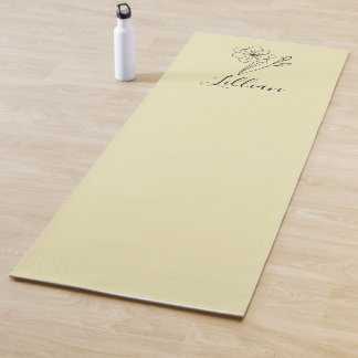 Personalisierter Name März jonquil Geburtsname Blu Yogamatte