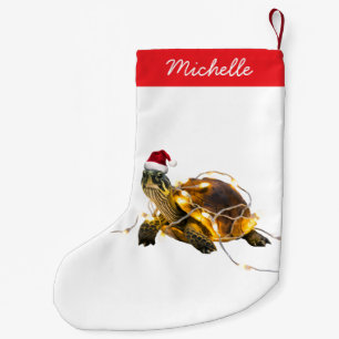 Personalisierter Name Merry Christmas Turtle in Sa Kleiner Weihnachtsstrumpf