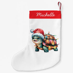 Personalisierter Name Merry Christmas Turtle in Sa Kleiner Weihnachtsstrumpf