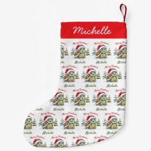 Personalisierter Name Merry Christmas Turtle in Sa Kleiner Weihnachtsstrumpf