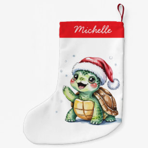 Personalisierter Name Merry Christmas Turtle in Sa Kleiner Weihnachtsstrumpf