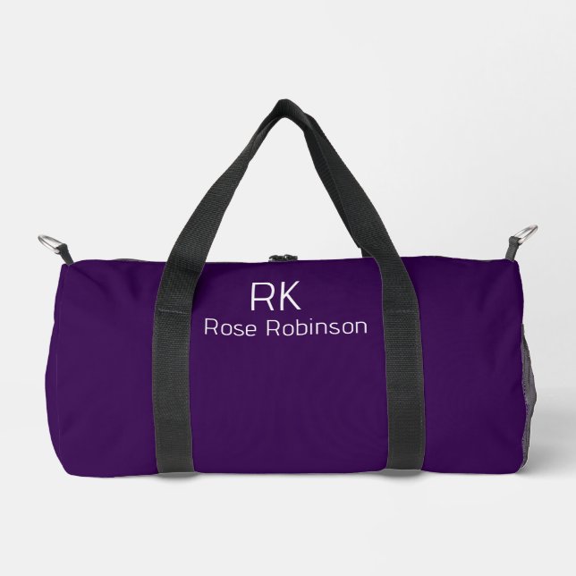 Personalisierter Name Minimal Klassisches Elegante Duffle Bag (Vorderseite)