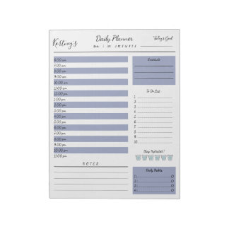 Personalisierter Name minimaler Tagesplaner Notepa Notizblock