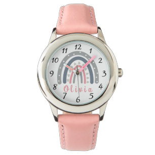Personalisierter Name mit Coolem Boho Rainbow Armbanduhr