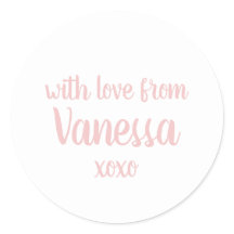 Personalisierter Name mit Liebe Rosa Weiß